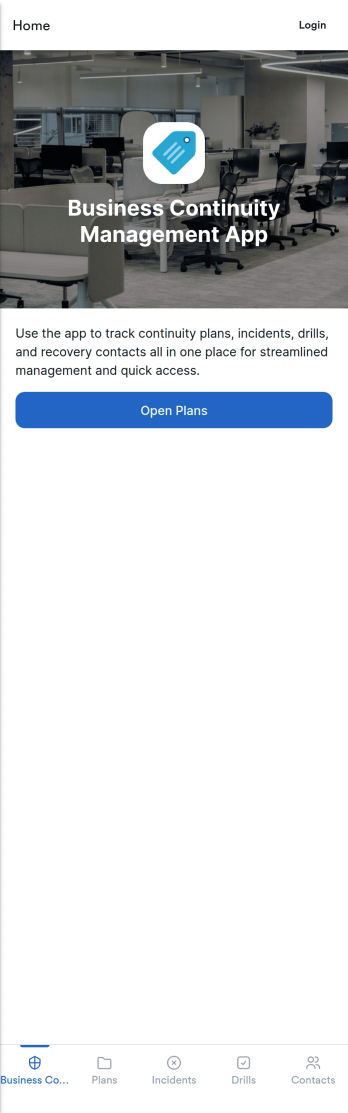 Business Continuity Management App Template