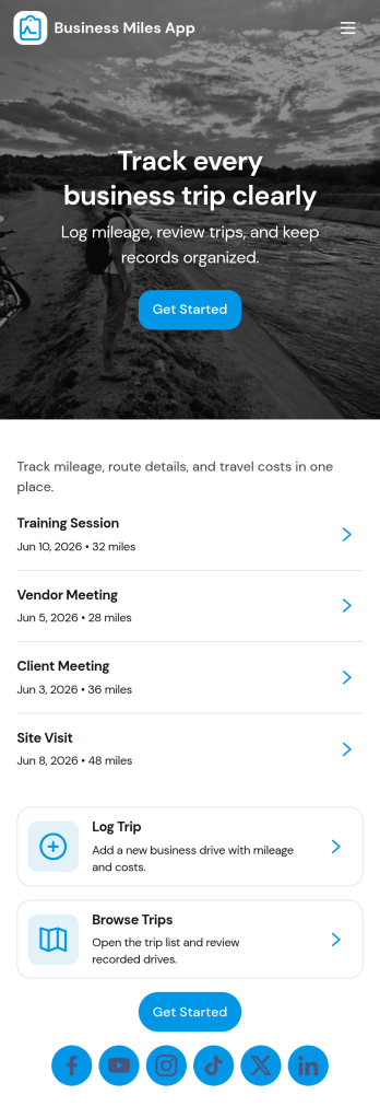 Business Miles App Template
