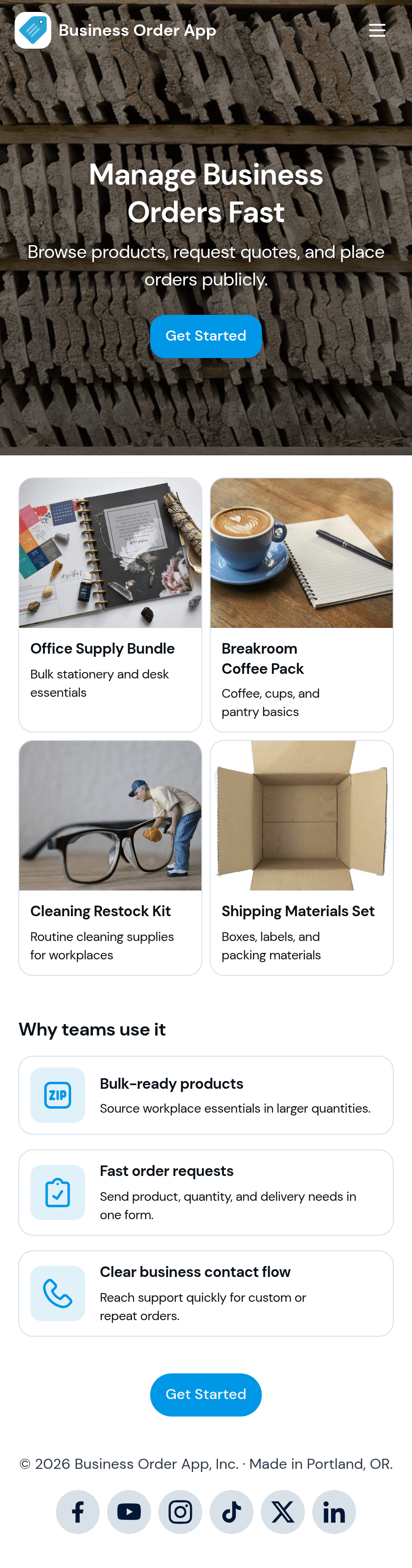 Business Order App Template | Jotform