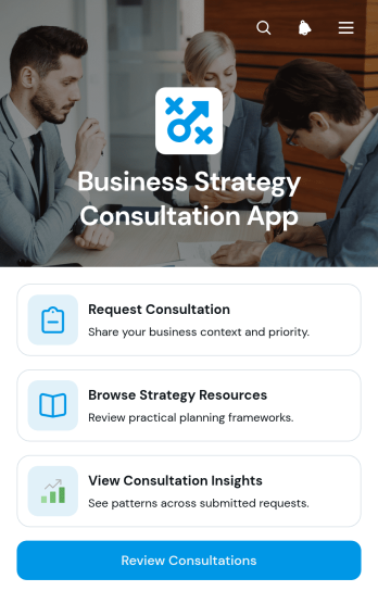 Business Strategy Consultation App Template