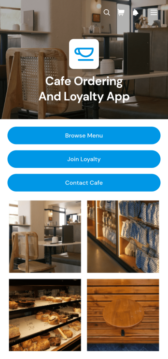 Cafe Ordering And Loyalty App Template