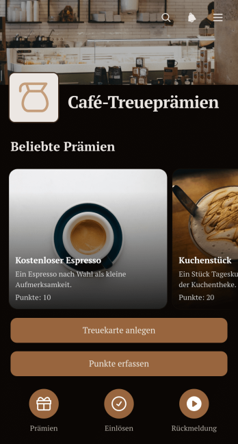 Café-Treueprämien-App