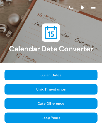 Calendar Date Converter App Template