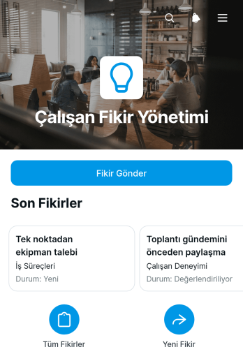 Çalışan Fikir Yönetimi Uygulama Șablonu