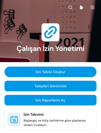 Çalışan İzin Yönetimi Uygulama Șablonu