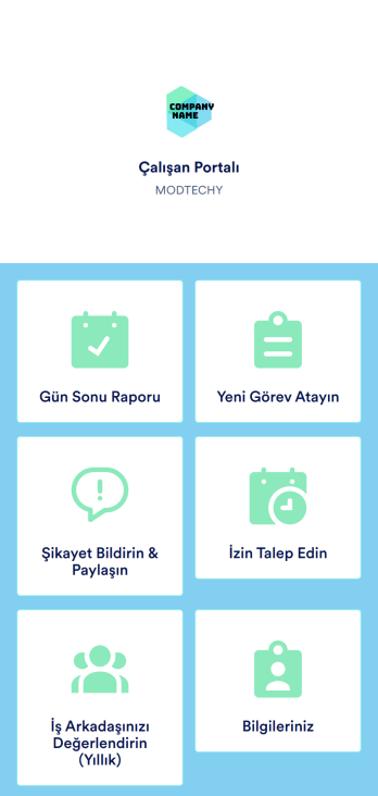 Çalışan Portalı Uygulaması Template