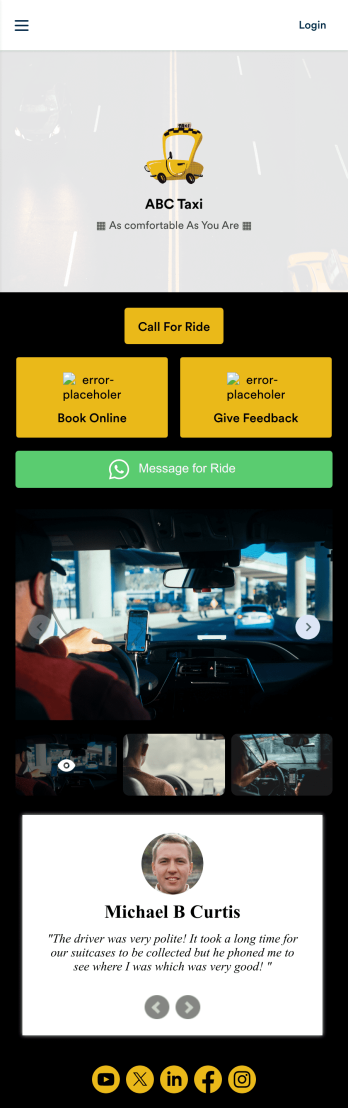 Call a Taxi App Template
