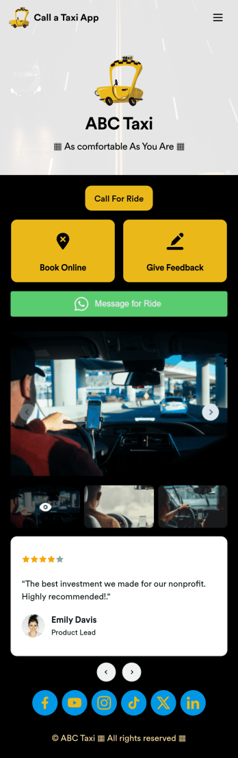 Call a Taxi App Template