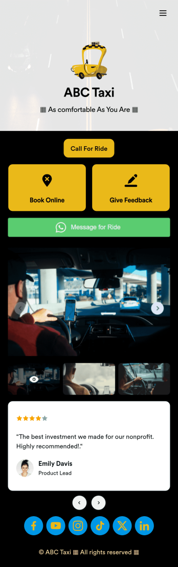 Call a Taxi App Template