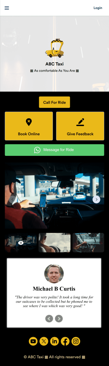 Call a Taxi App Template