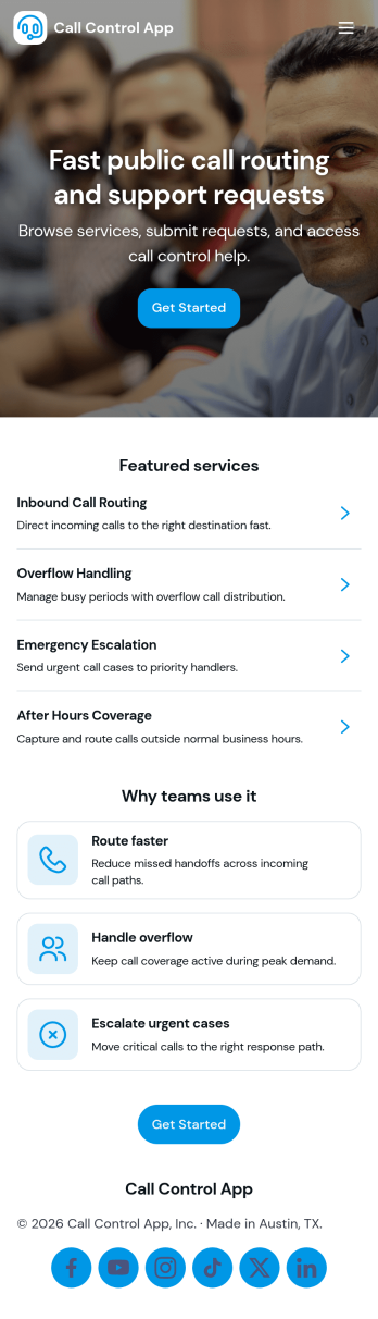 Call Control App Template