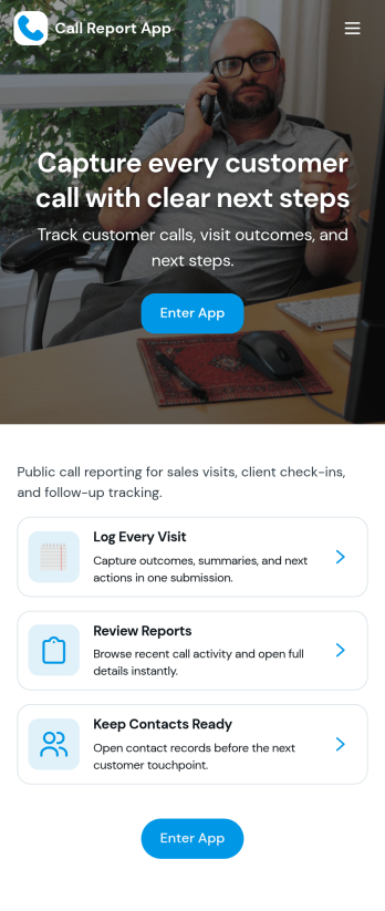 Call Report App Template