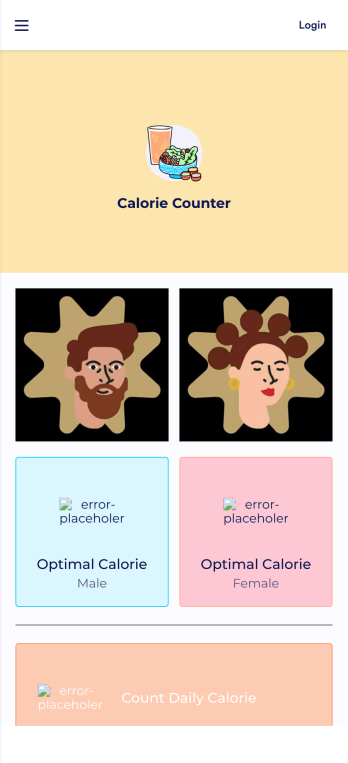 Calorie Counter App Template