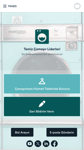 Çamaşırhane Hizmeti Uygulaması Template