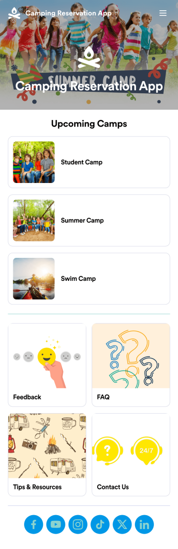 Camping Reservation App Template