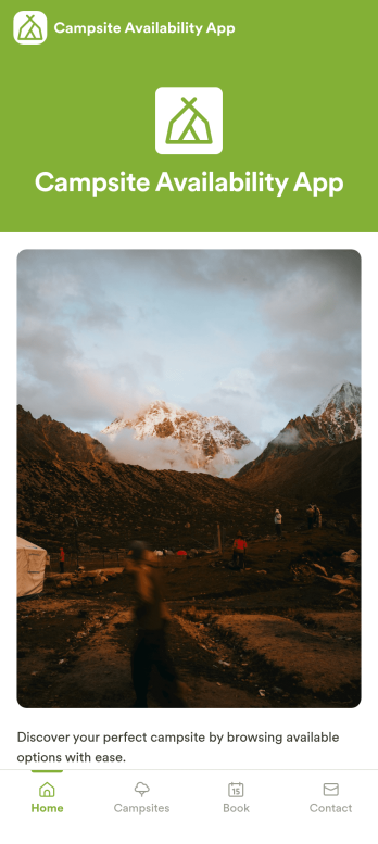 Campsite Availability App Template