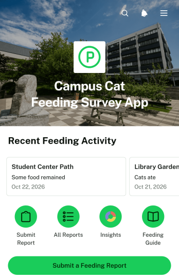 Campus Cat Feeding Survey App Template