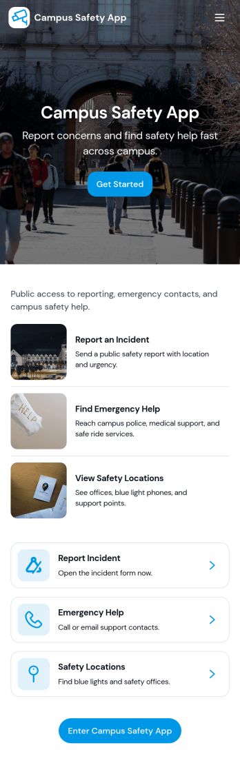 Campus Safety App Template