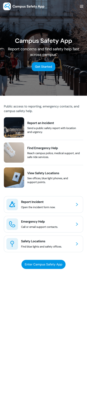 Campus Safety App Template