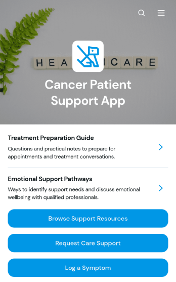 Cancer Patient Support App Template