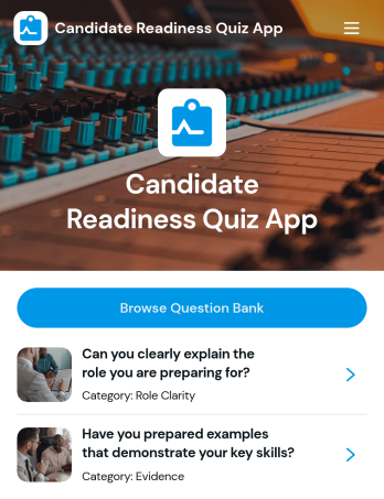 Candidate Readiness Quiz App Template