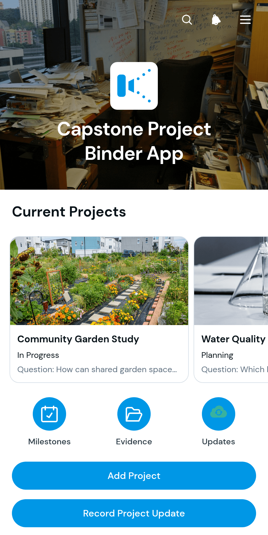 Capstone Project Binder App Template | Jotform