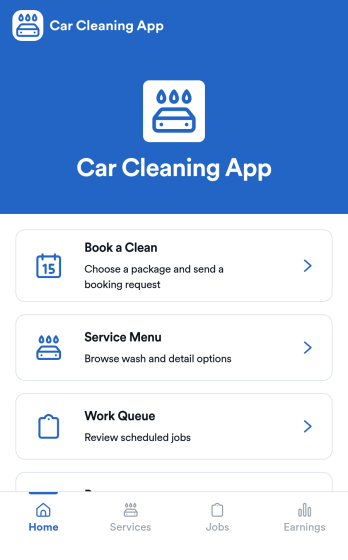 Car Cleaning App Template
