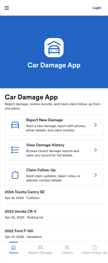 Car Damage App Template