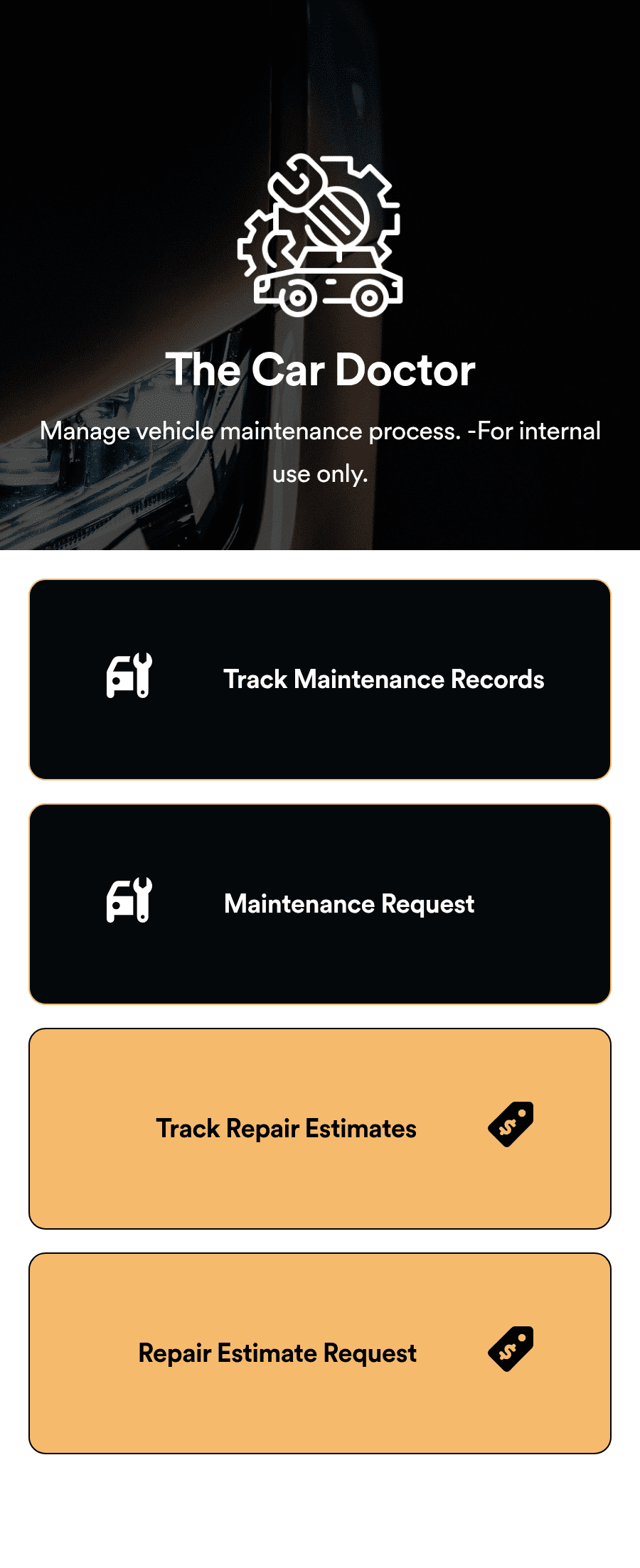 Car Maintenance App Template | Jotform