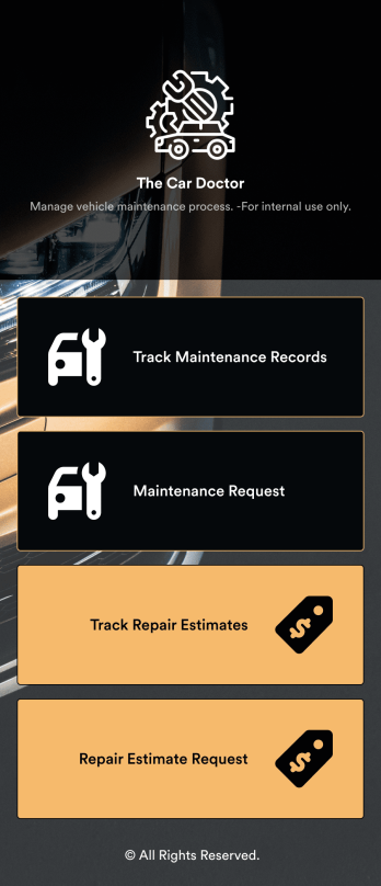 Car Maintenance App Template