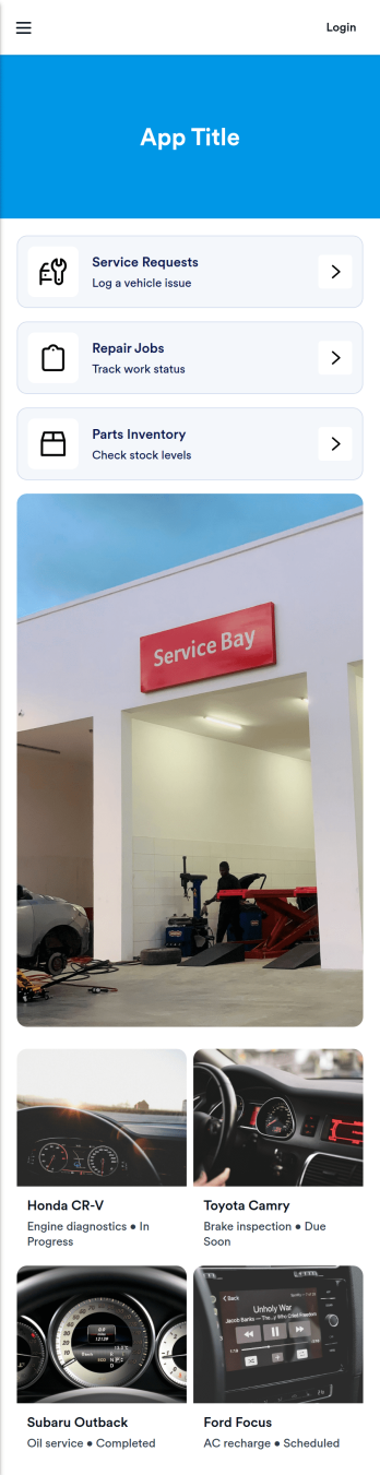 Car Repair App Template
