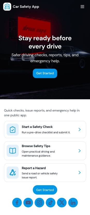 Car Safety App Template