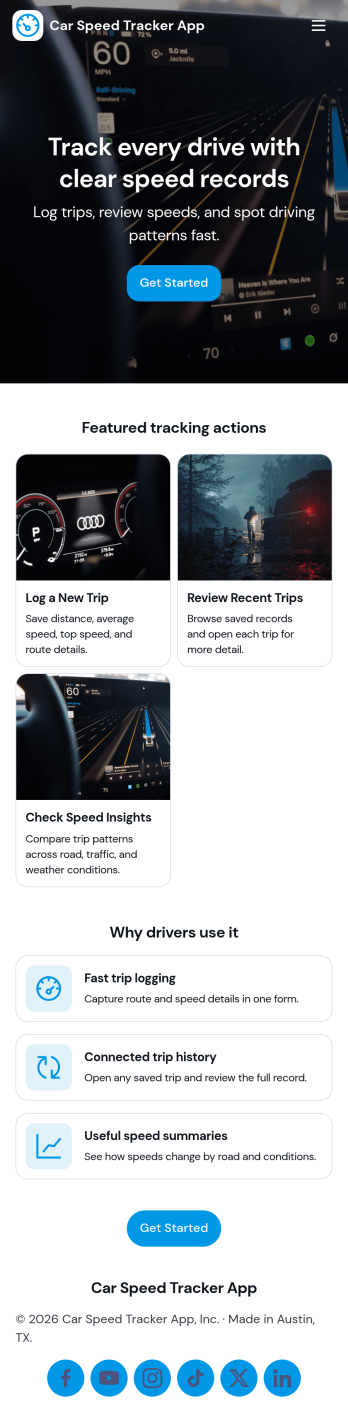 Car Speed Tracker App Template