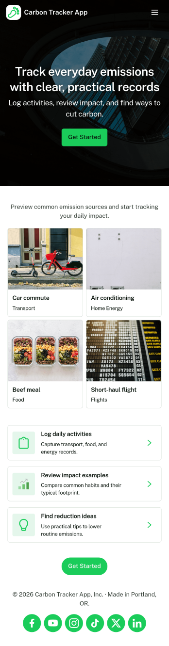 Carbon Tracker App Template