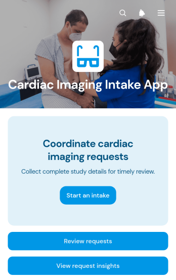 Cardiac Imaging Intake App Template