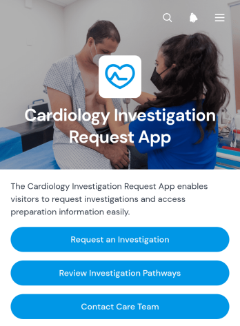 Cardiology Investigation Request App Template