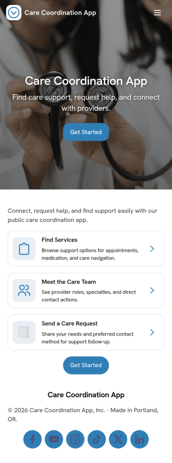 Care Coordination App Template