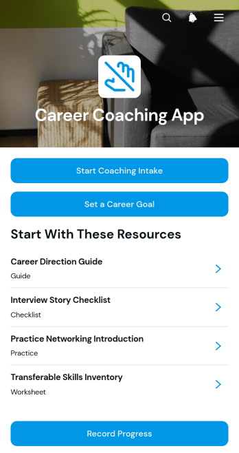 Career Coaching App Template