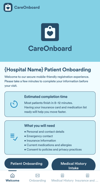 CareOnboard App Template