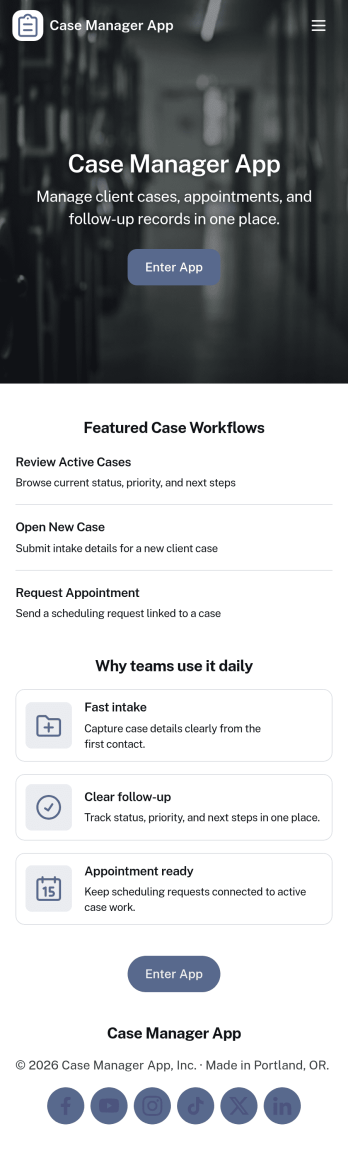 Case Manager App Template