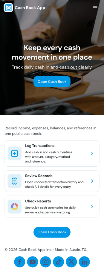 Cash Book App Template