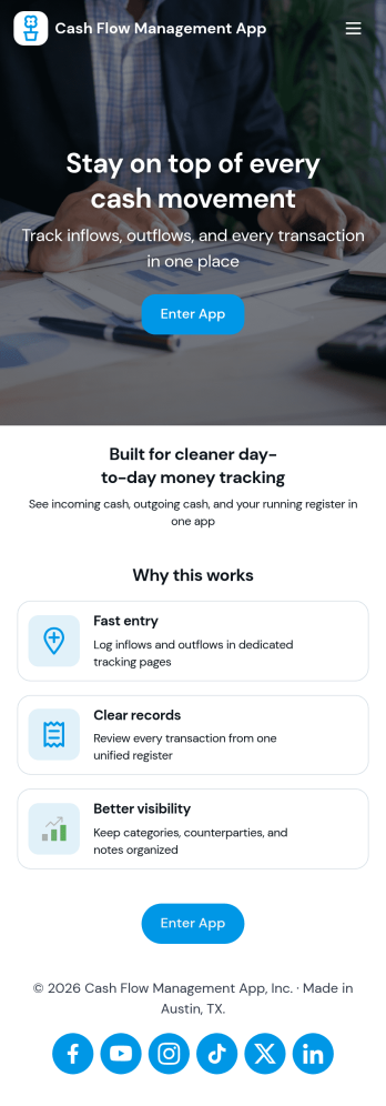 Cash Flow Management App Template