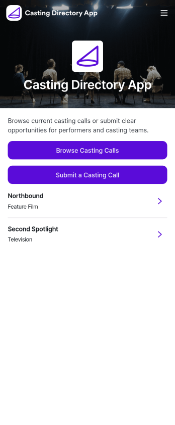 Casting Directory App Template