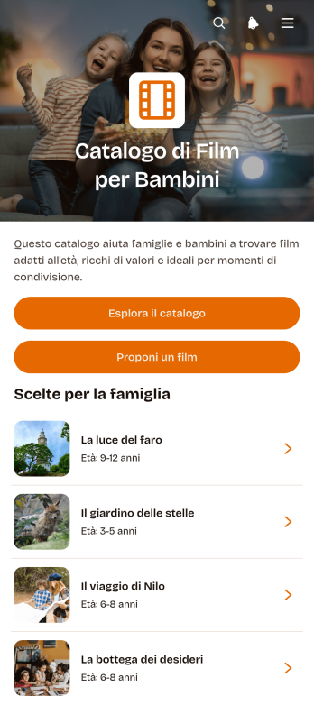 Catalogo di Film per Bambini