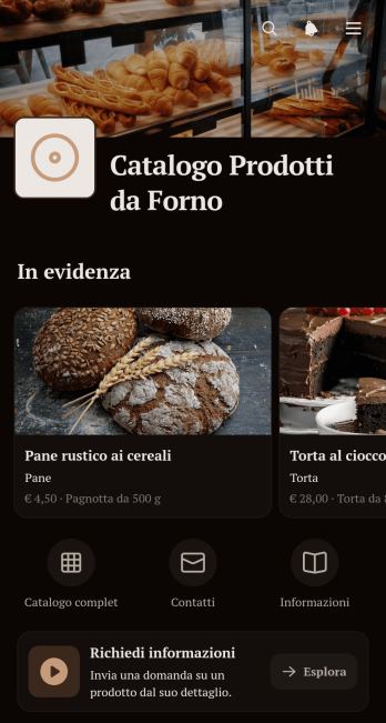 Catalogo di Prodotti da Forno