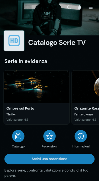 Catalogo di Serie Televisive