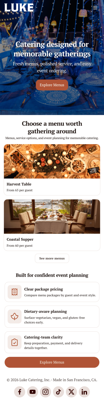 Catering App Template