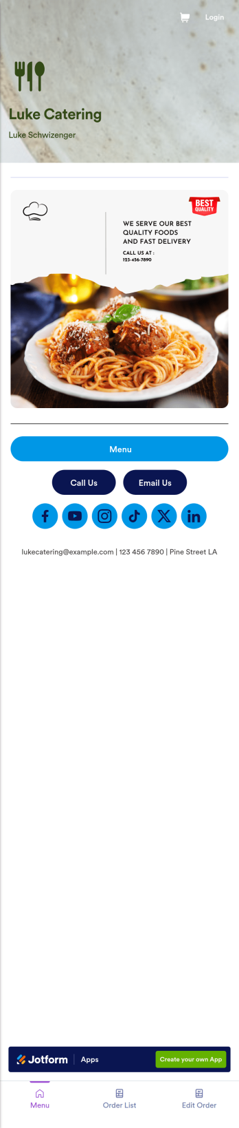 Catering App Template