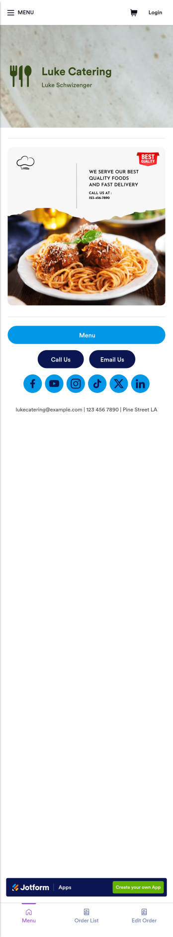 Catering App Template