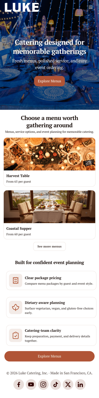 Catering App Template